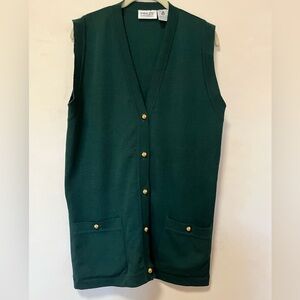 Vintage Forrest Green Ports 1961 Wool Vest